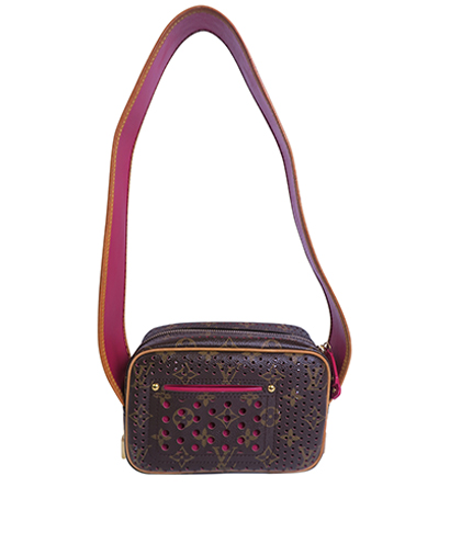Fuchsia Perforated Mini Trocadero, front view